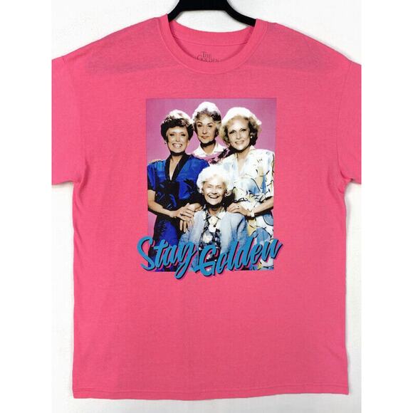 The Golden Girls T-Shirt Pink Women's Large 42-44 Stay Golden Short Sleeve - Picture 4 of 7